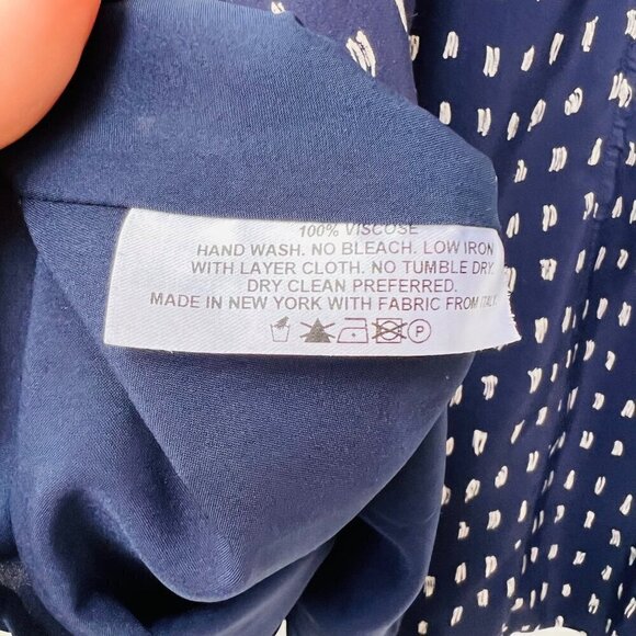 MM Lafleur Samantha wrap dress , Blue dots prints, Plus size 3 - Picture 10 of 12